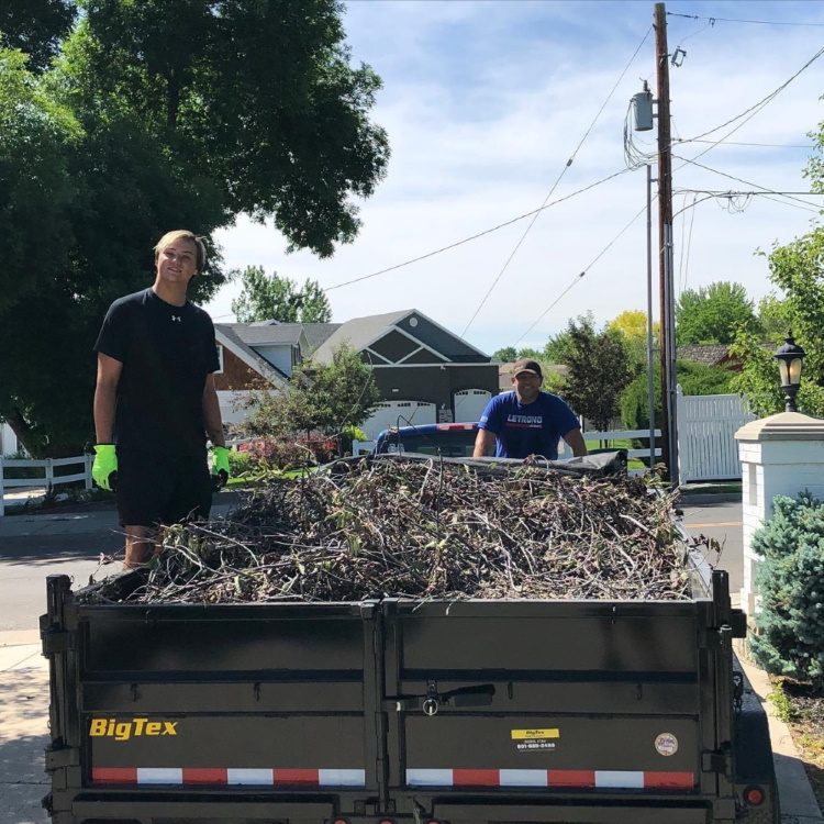 trailer full of trees
